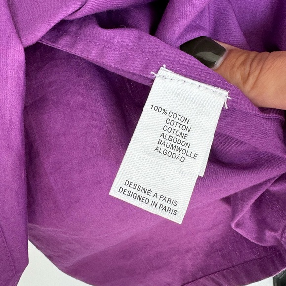 Purple like new Antik Batik size small 38 button up top - Picture 6 of 6